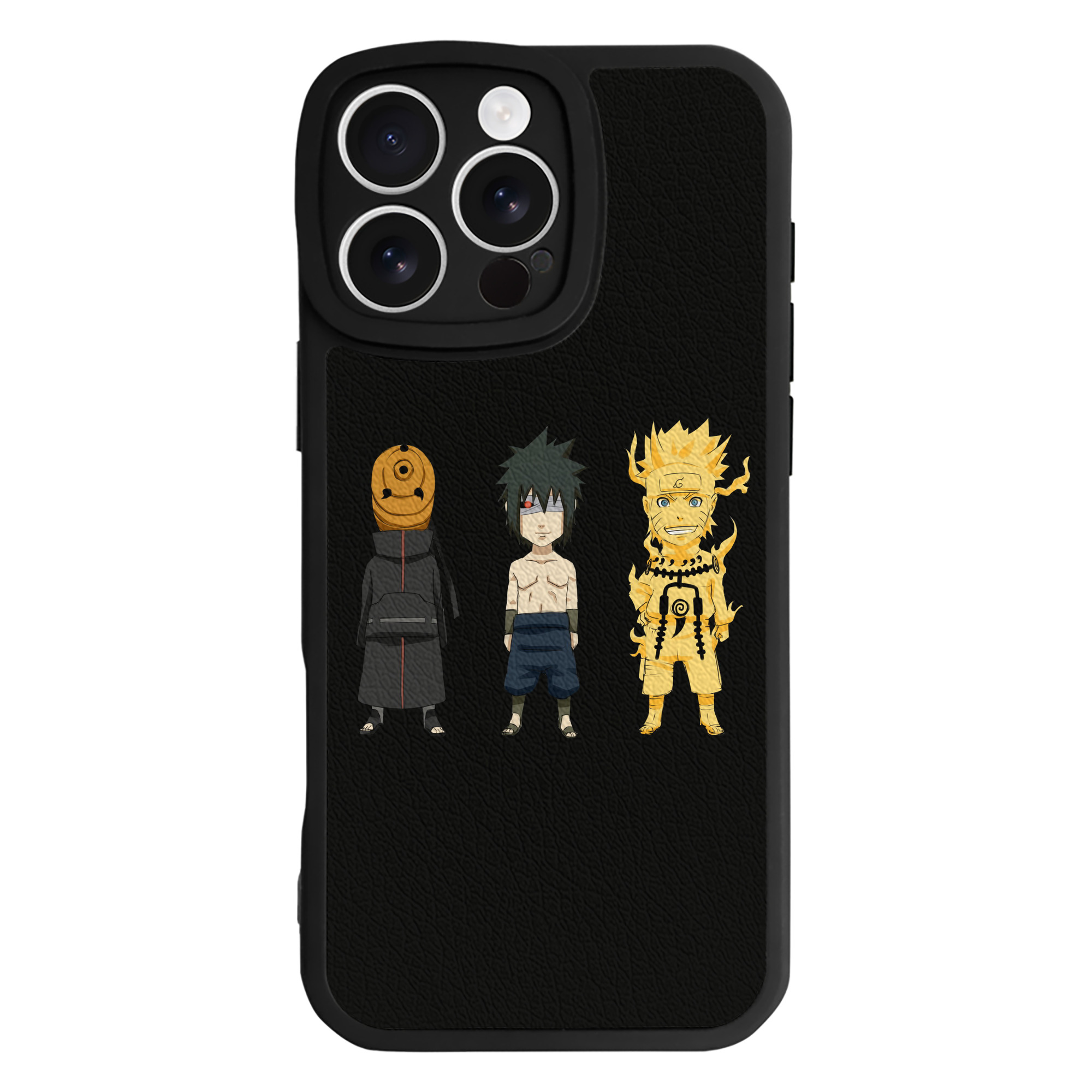 （画像用） NARUTO -ナルト- うちは サスケ Uchiha Sasuke 【iPhone 16シリーズ対応】シリコンスマホケース（レザー調） 材質：シリコン
